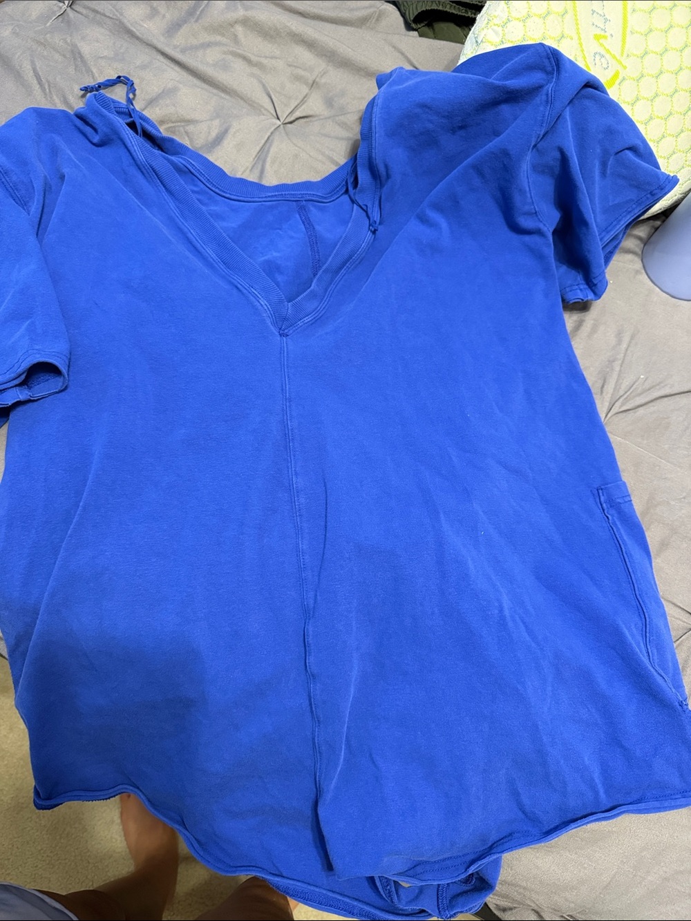 Women's V-Neck Short Sleeve FP Romper - Royal Blue